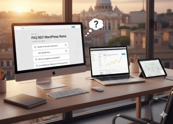 FAQ SEO e GEO WordPress Roma: risposte su posizionamento AI e ROI per aziende