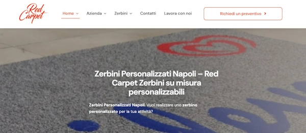 Ottimizzazione SEO Red Carpet Zerbini Milano Lombardia