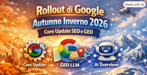 Rollout di Google Autunno Inverno 2026 Core Update SEO e GEO Rollout di Google Autunno Inverno 2026 Core Update SEO e GEO