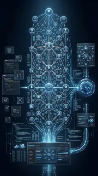 Knowledge Graph e Dati Strutturati Come Trasformare WordPress in un’Entità per gli LLM Schema visivo su come usare Knowledge Graph e Dati Strutturati per trasformare WordPress in un'entità per gli LLM.